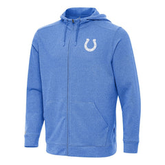 Indianapolis Colts Antigua Effortless Full-Zip Hoodie Heather Royal