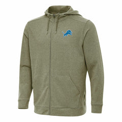 Detroit Lions Antigua Effortless Full-Zip Hoodie Olive