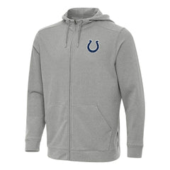 Indianapolis Colts Antigua Effortless Full-Zip Hoodie Heather Gray