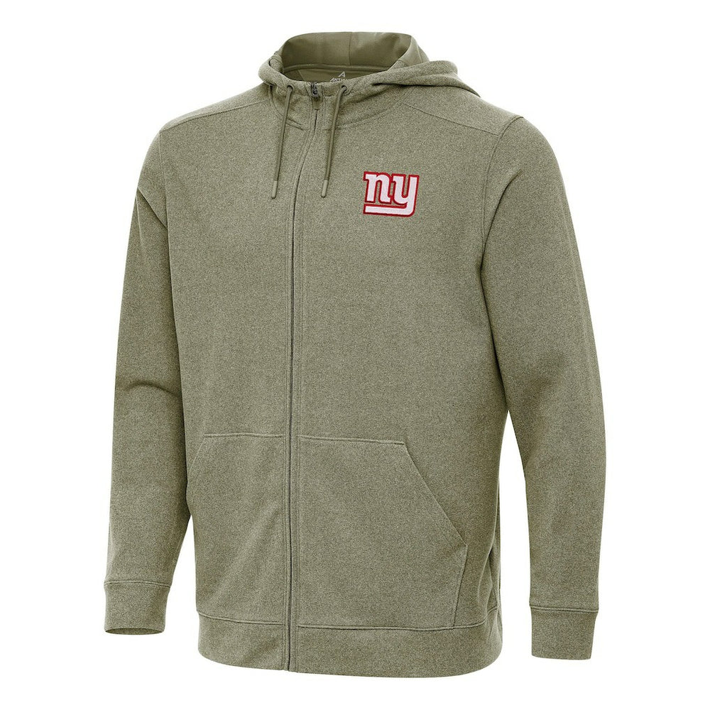 New York Giants Antigua Effortless Full-Zip Hoodie Olive