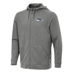 Seattle Seahawks Antigua Effortless Full-Zip Hoodie Heather Black