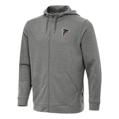 Atlanta Falcons Antigua Effortless Full-Zip Hoodie Heather Black