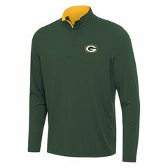 Green Bay Packers Antigua Content Quarter-Zip Pullover Top Green/Gold