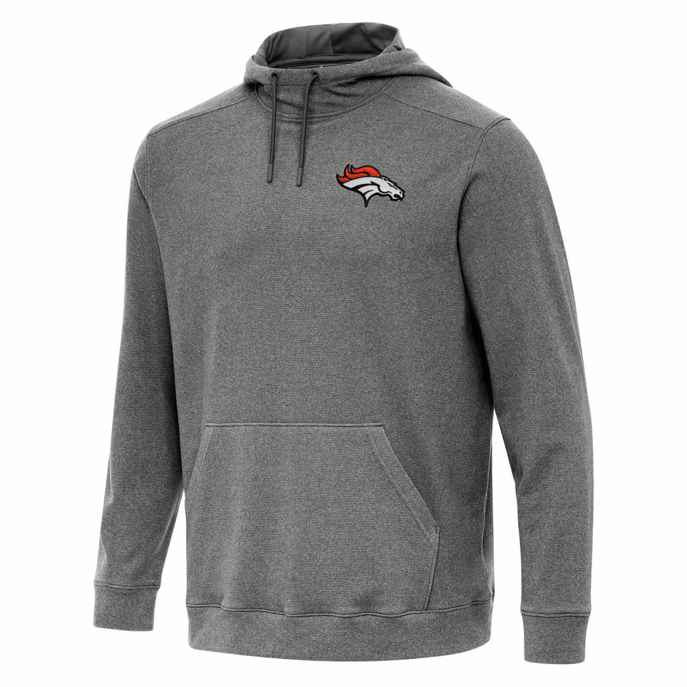Denver Broncos Antigua Cloud Pullover Hoodie Heather Black