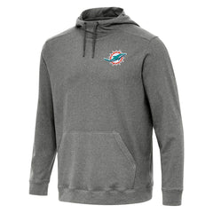 Miami Dolphins Antigua Cloud Pullover Hoodie Heather Black