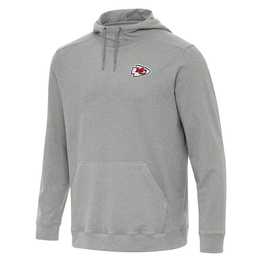Kansas City Chiefs Antigua Cloud Pullover Hoodie Heather Gray