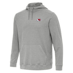 Kansas City Chiefs Antigua Cloud Pullover Hoodie Heather Gray