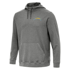 Los Angeles Chargers Antigua Cloud Pullover Hoodie Heather Black