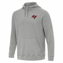 Tampa Bay Buccaneers Antigua Cloud Pullover Hoodie Heather Gray