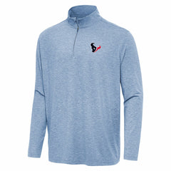 Houston Texans Antigua Hunk Quarter-Zip Jacket Heather Royal