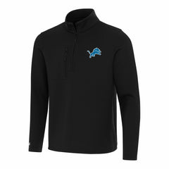 Detroit Lions Antigua Insider Quarter-Zip Pullover Top Black