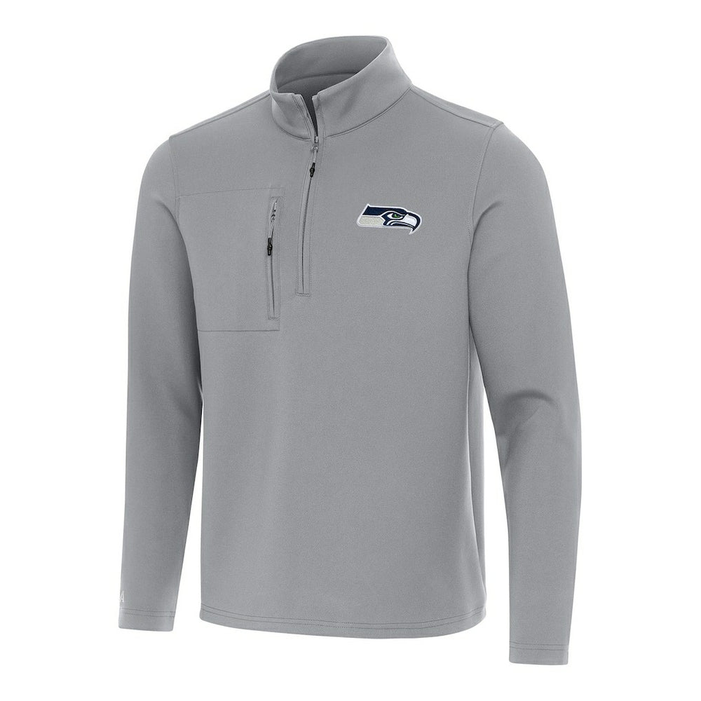 Seattle Seahawks Antigua Insider Quarter-Zip Pullover Top Gray