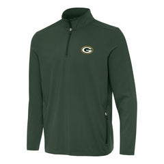 Green Bay Packers Antigua Perilous Quarter-Zip Pullover Top Green
