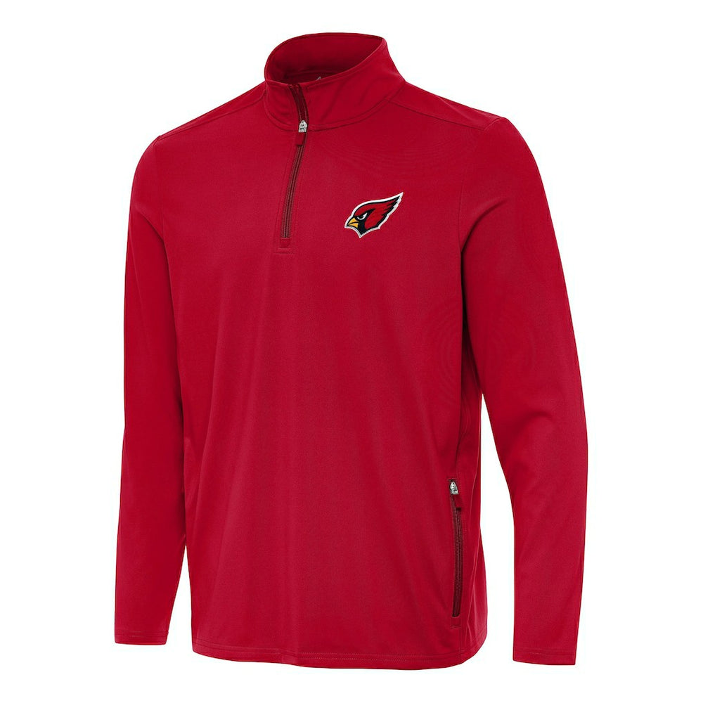 Arizona Cardinals Antigua Perilous Quarter-Zip Pullover Top Cardinal