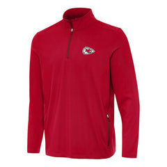 Kansas City Chiefs Antigua Perilous Quarter-Zip Pullover Top Red