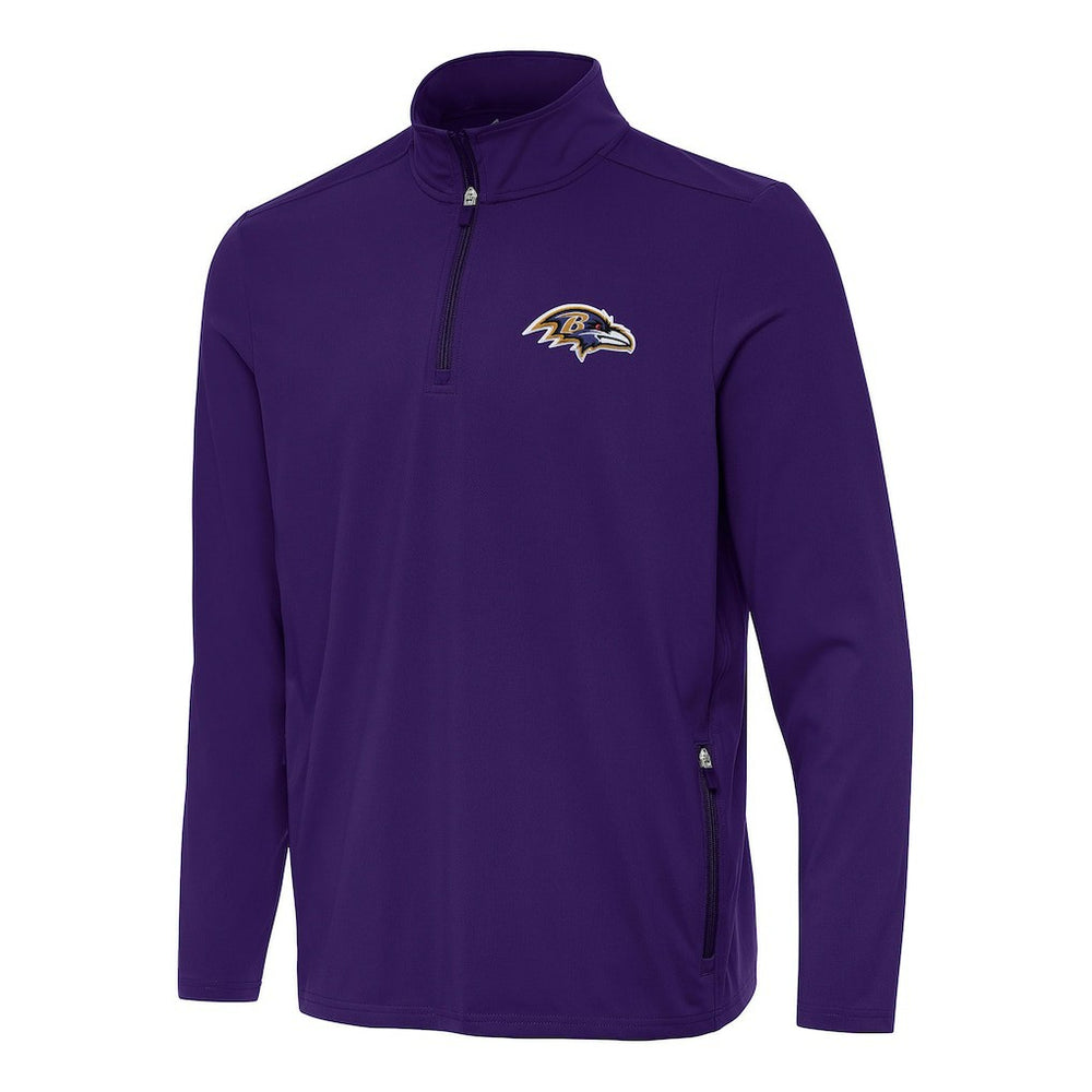 Baltimore Ravens Antigua Perilous Quarter-Zip Pullover Top Purple