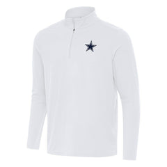 Dallas Cowboys Antigua Intent Quarter-Zip Pullover Top White