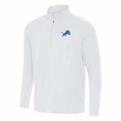 Detroit Lions Antigua Intent Quarter-Zip Pullover Top White