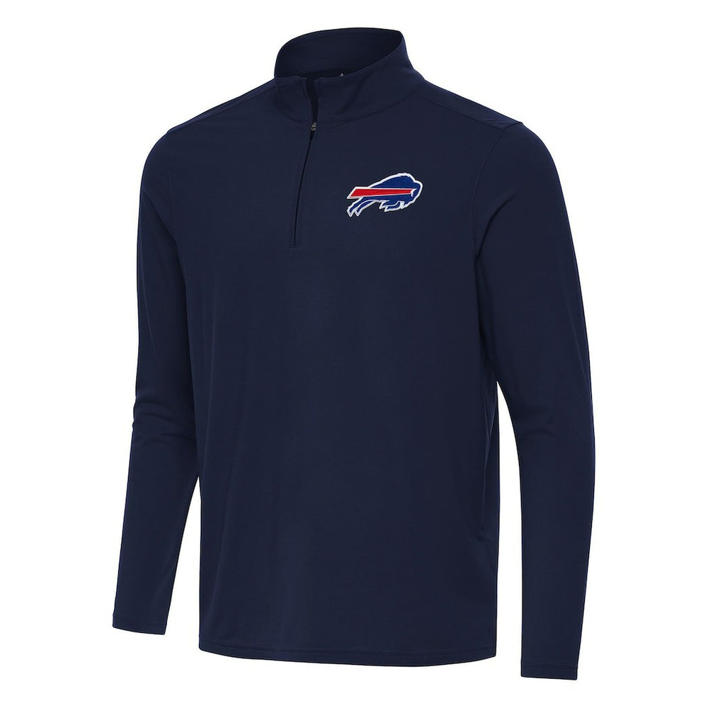 Buffalo Bills Antigua Intent Quarter-Zip Pullover Top Navy