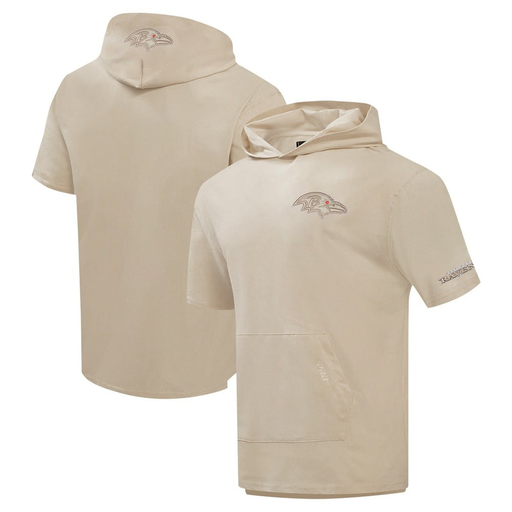 Baltimore Ravens Pro Standard Neutrals Capsule Short Sleeve Pullover Hoodie Tan