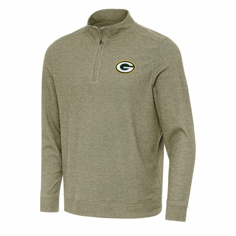 Green Bay Packers Antigua Subtle Quarter-Zip Top Olive