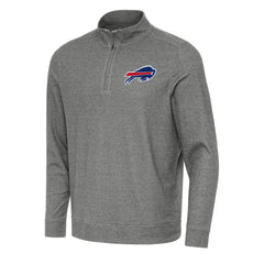 Buffalo Bills Antigua Subtle Quarter-Zip Top Heather Black