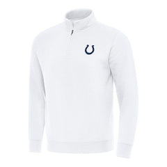 Indianapolis Colts Antigua Victory Quarter-Zip Pullover Top White