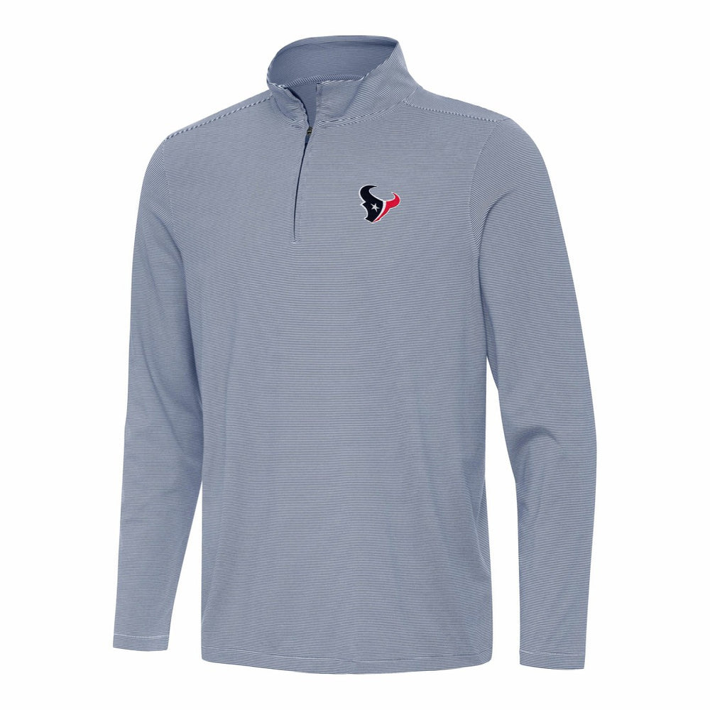 Houston Texans Antigua Twine Quarter-Zip Jacket Navy/White