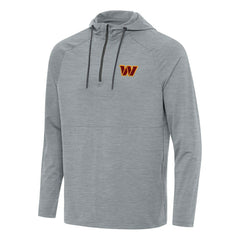 Washington Commanders Antigua Spikes Quarter-Zip Pullover Hoodie Heather Gray