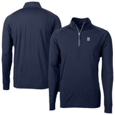 Detroit Tigers Cutter & Buck Adapt Eco Raglan Quarter-Zip Top - Navy Tops