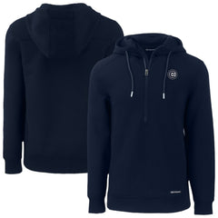 Chicago Cubs Cutter & Buck Roam Eco Recycled Half-Zip Pullover Hoodie - Navy Hoodies