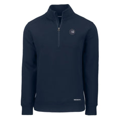 Chicago Cubs Cutter & Buck Roam Eco Quarter-Zip Jacket - Navy Jackets