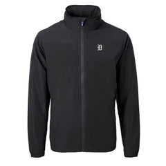 Detroit Tigers Cutter & Buck Charter Eco Recycled Full-Zip Hoodie Jacket - Black Jackets