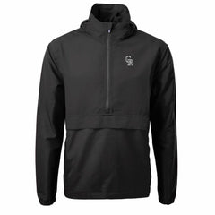 Colorado Rockies Cutter & Buck Charter Eco Recycled Anorak Half-Zip Hoodie Jacket - Black Jackets