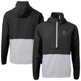 Kansas City Royals Cutter & Buck Charter Eco Recycled Anorak Half-Zip Hoodie Jacket - Black/Gray Jackets