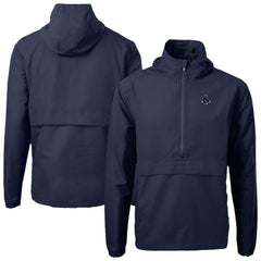 Boston Red Sox Cutter & Buck Charter Eco Recycled Anorak Half-Zip Hoodie Jacket - Navy Jackets