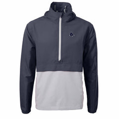 Boston Red Sox Cutter & Buck Charter Eco Recycled Anorak Half-Zip Hoodie Jacket - Navy/Gray Jackets