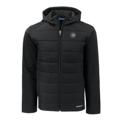 Chicago Cubs Cutter & Buck Evoke Hybrid Eco Softshell Recycled Full-Zip Jacket - Black Jackets