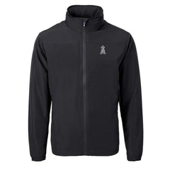 Los Angeles Angels Cutter & Buck Charter Eco Recycled Full-Zip Hoodie Jacket - Black Jackets