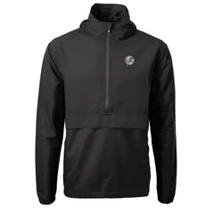 New York Yankees Cutter & Buck Charter Eco Recycled Anorak Half-Zip Hoodie Jacket - Black Jackets