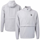 San Diego Padres Cutter & Buck Charter Eco Recycled Anorak Half-Zip Hoodie Jacket - Gray Jackets