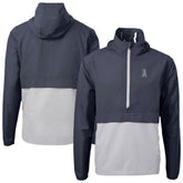 Los Angeles Angels Cutter & Buck Charter Eco Recycled Anorak Half-Zip Hoodie Jacket - Navy/Gray Jackets