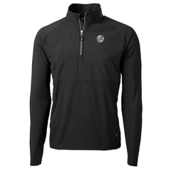 New York Yankees Cutter & Buck Adapt Eco Hybrid Raglan DryTec Quarter-Zip Jacket - Black Jackets
