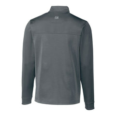 San Diego Padres Cutter & Buck Traverse Eco Stripe Tri-Blend DryTec Quarter-Zip Jacket - Gray Jackets