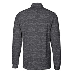 Philadelphia Phillies Cutter & Buck Traverse Eco Camo Tri-Blend DryTec Quarter-Zip Top - Black Tops