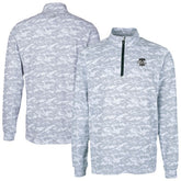 Philadelphia Phillies Cutter & Buck Traverse Eco Camo Tri-Blend DryTec Quarter-Zip Top - Charcoal Tops