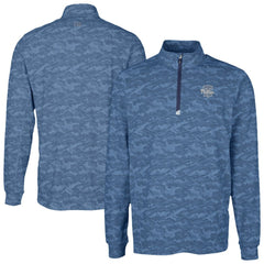 Philadelphia Phillies Cutter & Buck Traverse Eco Camo Tri-Blend DryTec Quarter-Zip Top - Navy Tops