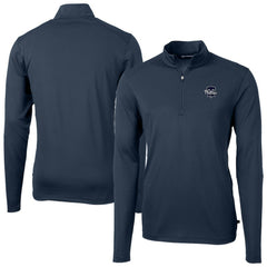 Philadelphia Phillies Cutter & Buck Virtue Eco Pique Quarter-Zip Jacket - Navy Jackets