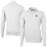 San Diego Padres Cutter & Buck Virtue Eco Pique Quarter-Zip Jacket - White Jackets