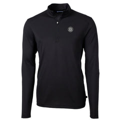 Seattle Mariners Cutter & Buck Virtue Eco Pique Quarter-Zip Jacket - Black Jackets